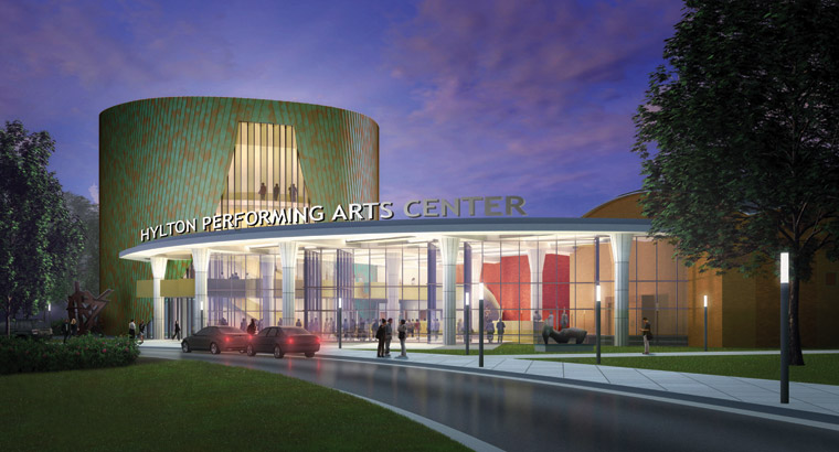 Rendering of the Hylton Performing Arts Center