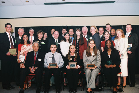 Photo of honorees. Caption is below.