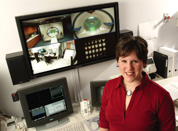 Layne Kalbfleisch in lab